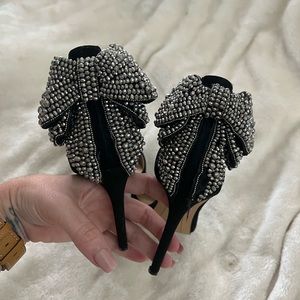 Black Bow Heels